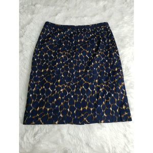 Boden Womens 10R Ikat Dot Printed Pencil Skirt